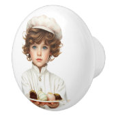 可愛いブルーアイリトルボーイ招待状Uのためのデラックスチョコ セラミックノブ (右)