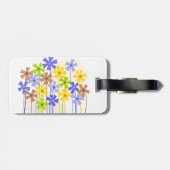可愛いブルーイエローシンプルブラウン花名アドレス ラゲッジタグ (裏面横)