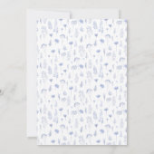 可愛いブルーイースターラビット男の赤ちゃんシャワー招待 招待状 (裏面)