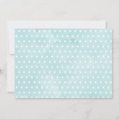 可愛いブルーウォーターカラーエレファントボーイ赤ちゃんシャワー 招待状 (裏面)