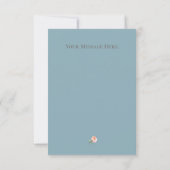 可愛いブルーウォーターカラーバニー赤ちゃんシャワーありがとう サンキューカード (裏面)