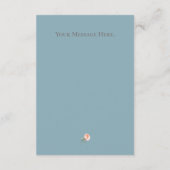 可愛いブルーウォーターカラーバニー赤ちゃんシャワーありがとう サンキューカード (裏面)