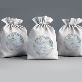 可愛いブルーウォーターカラー緑の象の赤ちゃんシャワー ラウンドシール