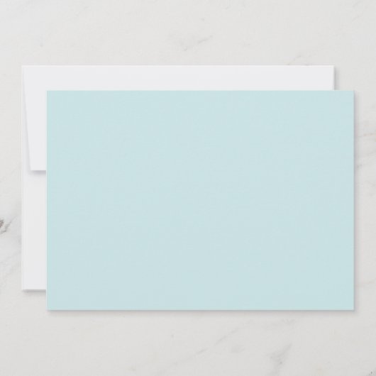 可愛いブルーウォーターベビー散水男の赤ちゃんシャワー 招待状 (裏面)