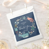 可愛いブルーウォーター色海男の赤ちゃん1stありがとう フェイバーバッグ (クリップ留めされた状態)