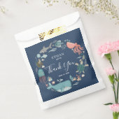 可愛いブルーウォーター色海男の赤ちゃん1stありがとう フェイバーバッグ (封をした状態)