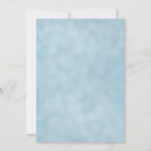 可愛いブルーエレファントベイビーシャワー水彩 招待状 (裏面)