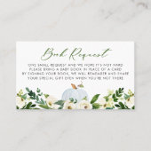 可愛いブルーカボチャ赤ちゃんシャワーブックリクエストカード プレイスカード (正面)