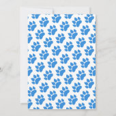 可愛いブルーグリーンパピードッグベビーシャワー招待状 招待状 (裏面)