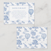 可愛いブルーサファリの赤ちゃんシャワーベビー エンクロージャーカード (正面/裏面)