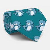 可愛いブルーシール ネクタイ (ロール)