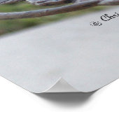 可愛いブルージェイ鳥の入浴スパイゲランドポスター ポスター (角)