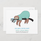 可愛いブルースロッスルームが感動のお知らせ 案内ポストカード (正面/裏面)