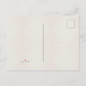 可愛いブルーゼブラブルーフローラベビーシャワー インビテーションポストカード (裏面)