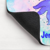 可愛いブルータコ漫画の水彩名前をカスタムする マウスパッド (コーナー)