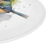 可愛いブルーティートオンザブランチカスタム カッティングボード (角)