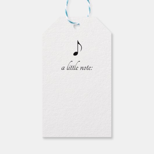 可愛いブルーティートオンザブランチカスタム ギフトタグ (裏面)