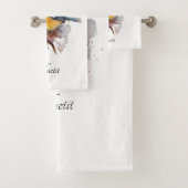 可愛いブルーティートオンザブランチカスタム バスタオルセット (インサイチュ)