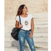 可愛いブルーティートオンザブランチカスタム Tシャツ