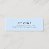 可愛いブルーディスプレイシャワーカードの挿入 スキニー名刺 (正面)