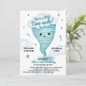 可愛いブルートルネドをテーマにした第2バースデーキッズパーティー 招待状 (スタンド正面)