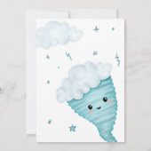 可愛いブルートルネドをテーマにした4th誕生日キッズパーティー 招待状 (裏面)