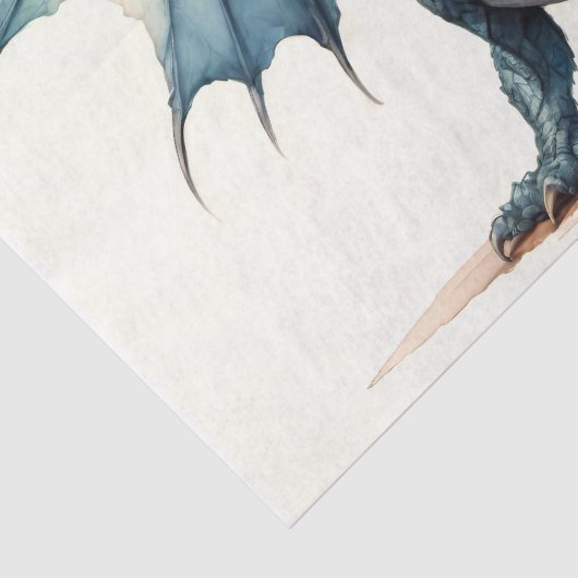 可愛いブルードラゴンキャラクター- Decopage - 薄葉紙 (詳細)