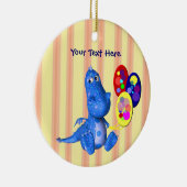 可愛いブルードラゴンバルーンカスタマイズ可能オーナメント セラミックオーナメント (右)