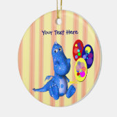 可愛いブルードラゴンバルーンカスタマイズ可能オーナメント セラミックオーナメント (左)