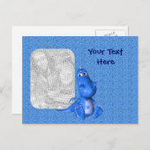 可愛いブルードラゴンフォトポストカード ポストカード (正面/裏面)