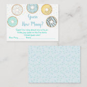 可愛いブルードーナツいくつシャワーゲーム エンクロージャーカード (正面/裏面)