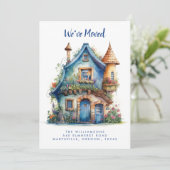 可愛いブルーハウスムービングアナウンス 案内状 (スタンド正面)