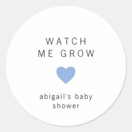 可愛いブルーハートモダンベビーシャワー ラウンドシール