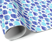 可愛いブルーバルーンキッド柄のラッピング紙 ラッピングペーパー (ロールコーナー)