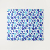 可愛いブルーバルーンパターン赤ちゃんシャワー背景 タペストリー (正面(横))