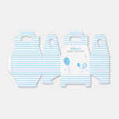 可愛いブルーバルーン赤ちゃんシャワーお願いボックス💙 フェイバーボックス (折り畳みなし)