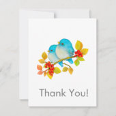 可愛いブルーバードすべての時ありがとうNotecard ノートカード (正面)