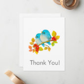 可愛いブルーバードすべての時ありがとうNotecard ノートカード (正面/裏面インサイチュ)