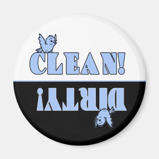 可愛いブルーバードクリーン汚れマグネット食洗機 マグネット (正面)