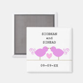 可愛いブルーバードレズビアン特別デイトマグネット マグネット (正面/裏面)