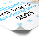 可愛いブルーパンダスクールカルボード初日 ポスター (角)