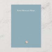 可愛いブルーピンクバニー赤ちゃんシャワー サンキューカード (裏面)