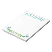 可愛いブルーフローラDON「メモ忘れ帳なし ノートパッド (回転)