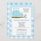 可愛いブルーフール5x7ベビシャワードット招待状 招待状 (正面/裏面)