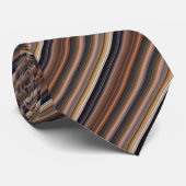 可愛いブルーブラウンストライプの ネクタイ (ロール)