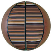 可愛いブルーブラウンストライプの バスケットボール (縦)