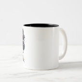 可愛いブルーブラウンビッグレースモンスタートラック ツートーンマグカップ (正面右)