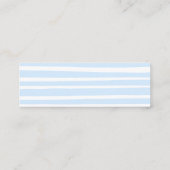 可愛いブルーベビーシャワーレジストリカードの挿入 スキニー名刺 (裏面)