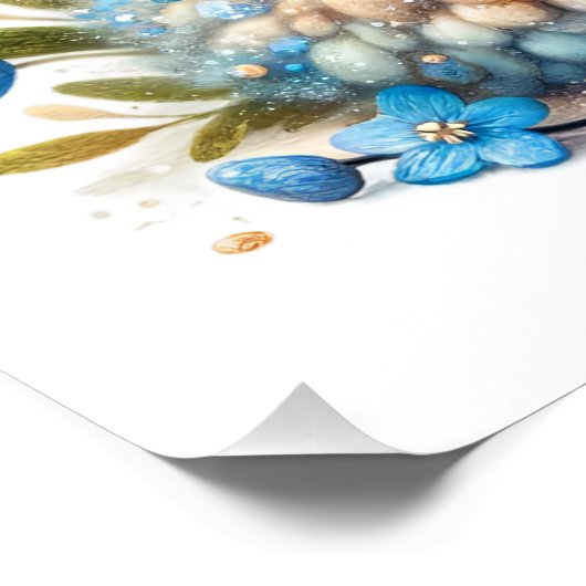 可愛いブルーベル妖精のポスター ポスター (コーナー)