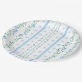 可愛いブルーボウボーイ赤ちゃんシャワー ペーパープレート (アングル)